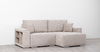 Диван-кровать угловой Оксфорд 710 композиция 1, шенилл Muza 04 светло-бежевый, модульная система, сборка на любую сторону