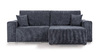 Диван-кровать угловой Оксфорд 713 композиция 1, шенилл MUZA 09 темно-синий, модульная система, сборка на любую сторону