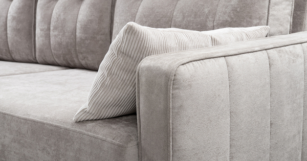 Диван-кровать прямой Арно ТД 563 велюр Лаки 02 серый жемчуг, Vertical 910 молочно-серый