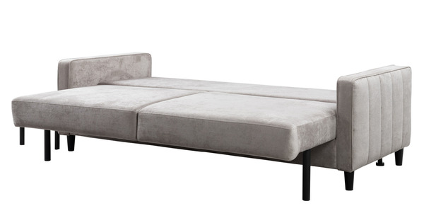 Диван-кровать прямой Арно ТД 563 велюр Лаки 02 серый жемчуг, Vertical 910 молочно-серый