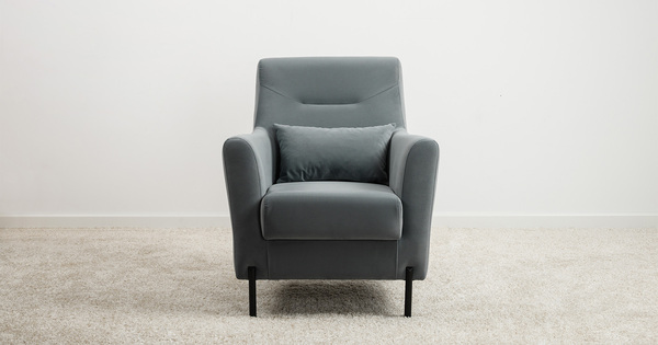 Кресло для отдыха Барселона ТК 673 велюр Diagonal 995 серо-голубой