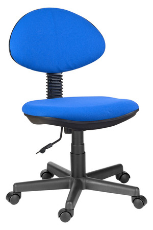 Кресло без подлокотников Логика обивка ткань синий, крестовина пластик, без качания