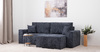 Диван-кровать угловой Оксфорд 713 композиция 1, шенилл MUZA 09 темно-синий, модульная система, сборка на любую сторону