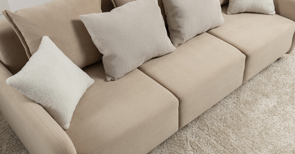 Диван-кровать прямой Дакота ТД 582 велюр Vendetta 02 кремовый, Riga 1598 z1 col 6 бежевый, Romeo 02