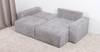 Диван-кровать угловой Оксфорд 712 композиция 1, шенилл MUZA 07 светло-серый, модульная система, сборка на любую сторону