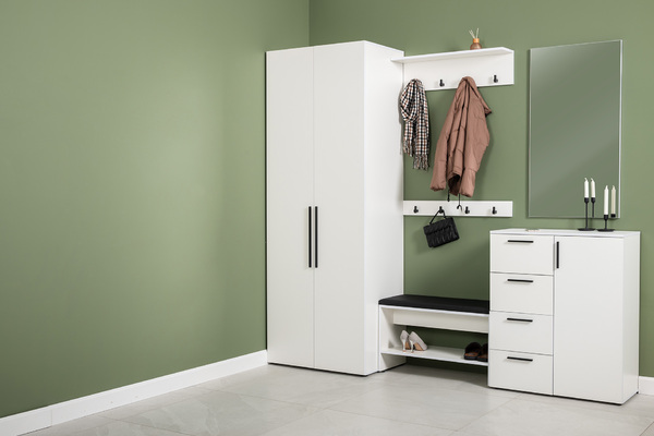 Шкаф для одежды Эйр 13.341 белый PE шагрень