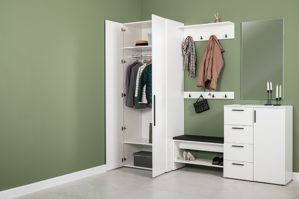 Шкаф для одежды Эйр 13.341 белый PE шагрень