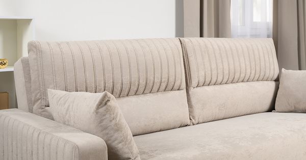 Диван-кровать прямой Изабель ТД 738 велюр Романс пебл бежевый