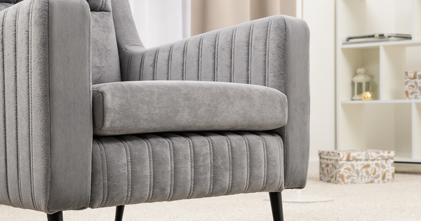 Кресло для отдыха Изабель ТК 735 велюр Романс грей cерый