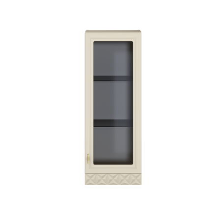 Гостиная Марион композиция 3 слоновая кость С341 PE, слоновая кость 6898 ПВХ, белый PE шагрень (собирается на любую сторону)