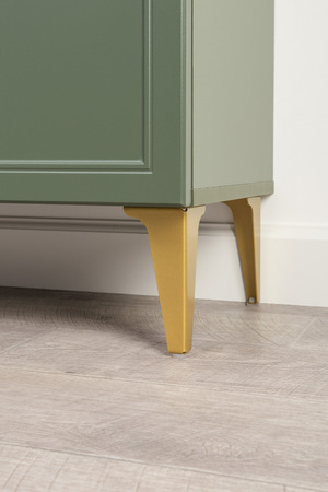 Шкаф-пенал Марион 16.333.01 дымчатый зеленый K521, олива шагрень AG 1050 ПВХ (собирается на любую сторону)