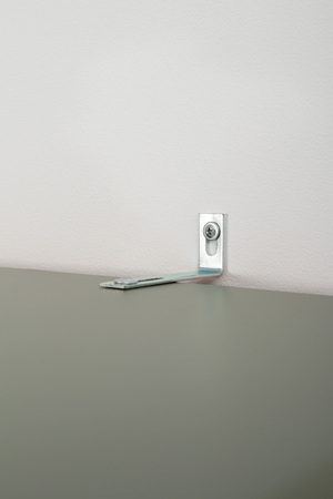 Шкаф-пенал Марион 16.340.01 дымчатый зеленый K521, олива шагрень AG 1050 ПВХ (собирается на любую сторону)