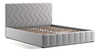 Кровать Милана 160 велюр светло-серый с ортопедическим основанием и подъемным механизмом