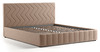 Кровать Милана 180 велюр бежевый кофейный с ортопедическим основанием и подъемным механизмом