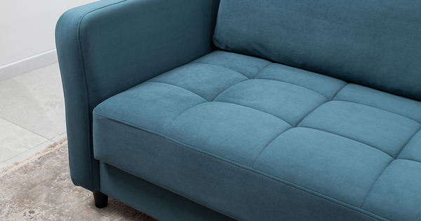 Диван-кровать прямой Невада ТД 572 велюр Vendetta 25 синий деним