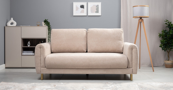 Диван-кровать прямой Оникс ТД 204 велюр Ocean 003 бежевый