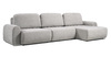 Диван-кровать угловой Тэдди 1506 композиция 3, букле Pique 011 серый, модульная система, сборка на любую сторону