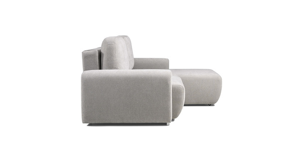 Диван-кровать угловой Тэдди 1506 композиция 2, букле Pique 011 серый, модульная система, сборка на любую сторону